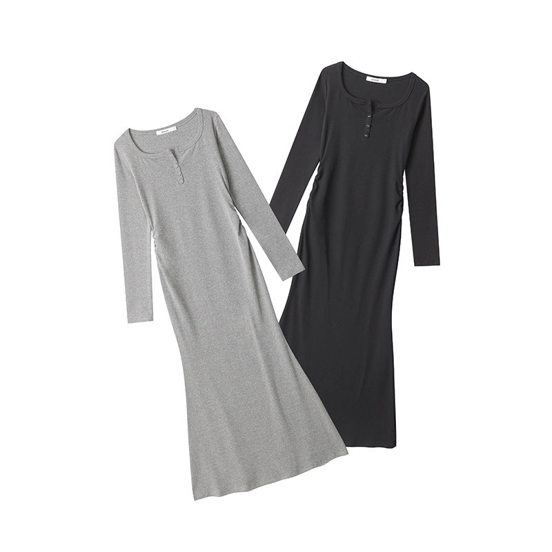 Nariele Classic Dresses Long Sleeves Slim Fit Dress