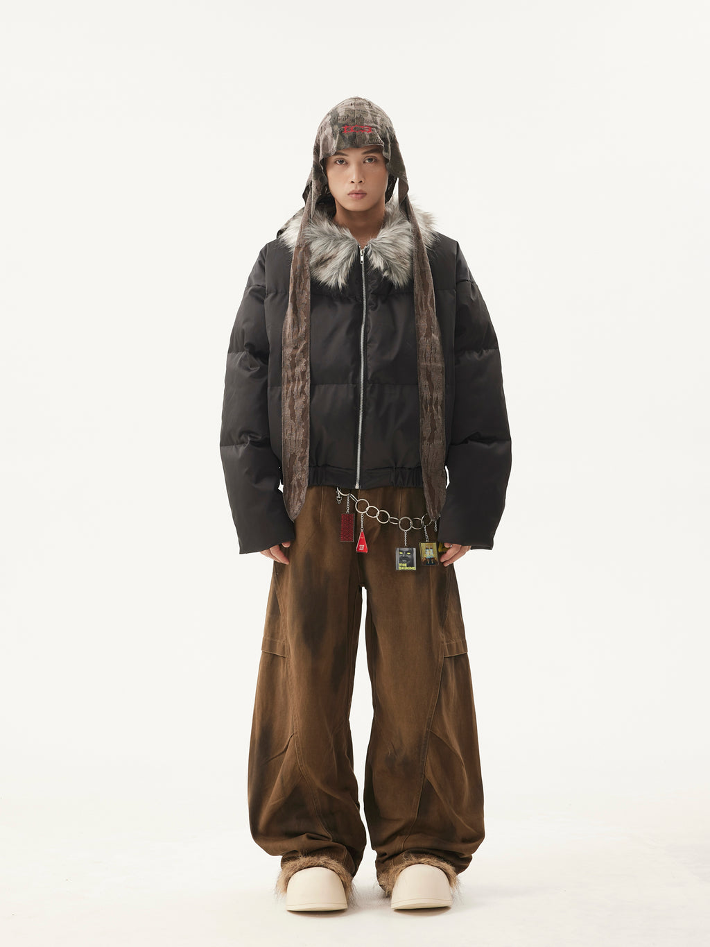 BTSG Warm Fur Collar Cotton Jacket