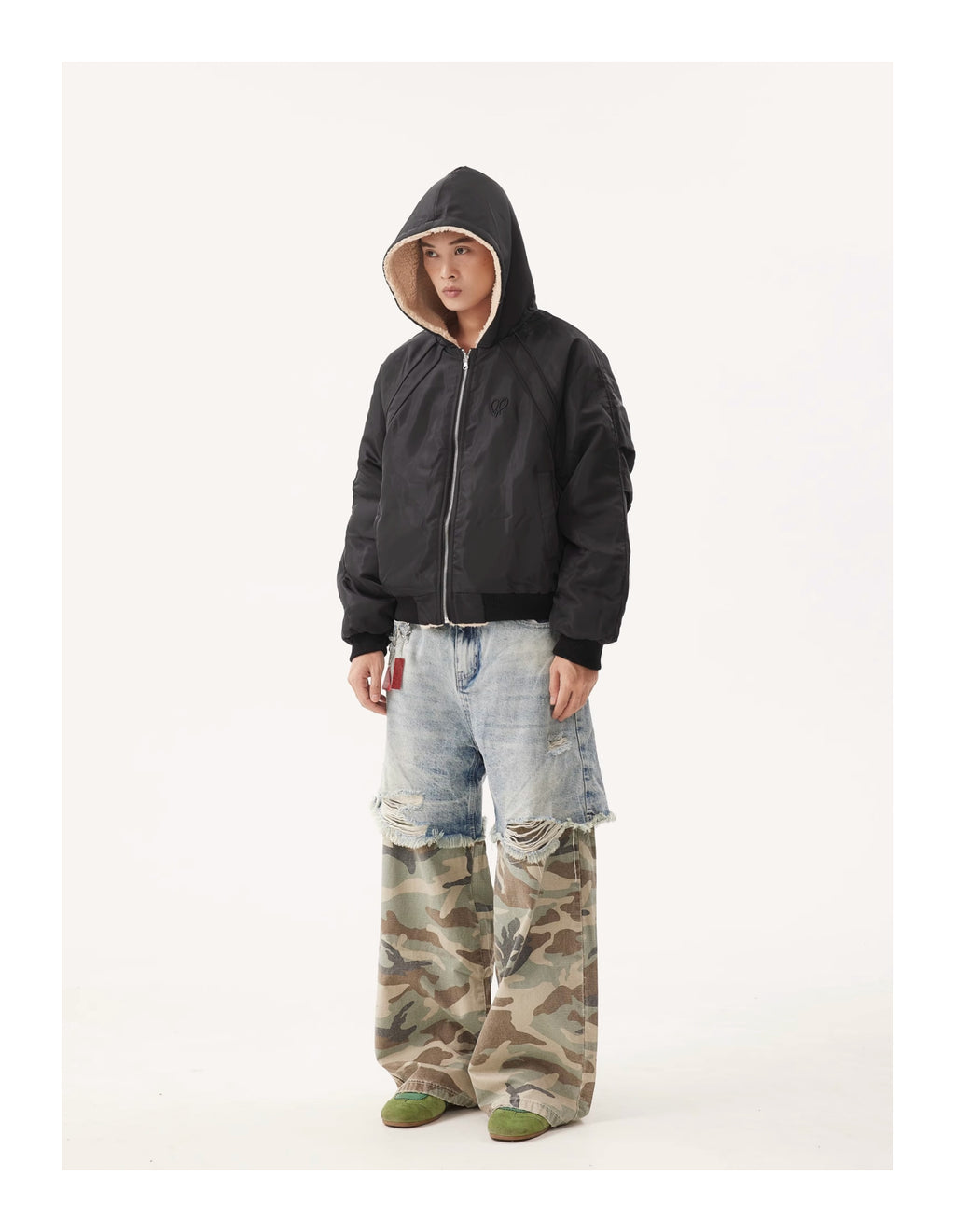 BTSG Reversible Lambswool Hooded Jacket
