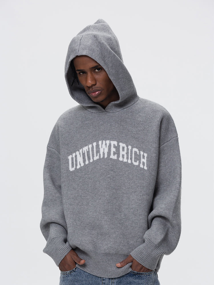 UNTILWERICH KNIT LOOSE HOODIE