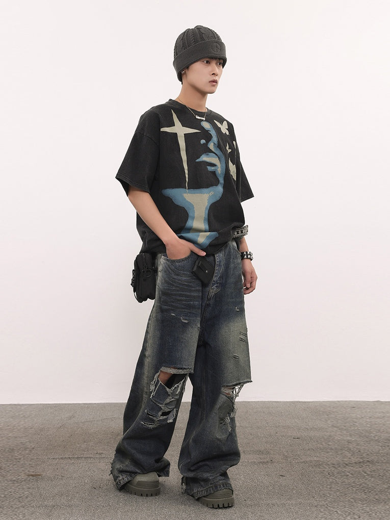 BTSG's American Vintage Short Sleeve Trendy Hip Hop Tee