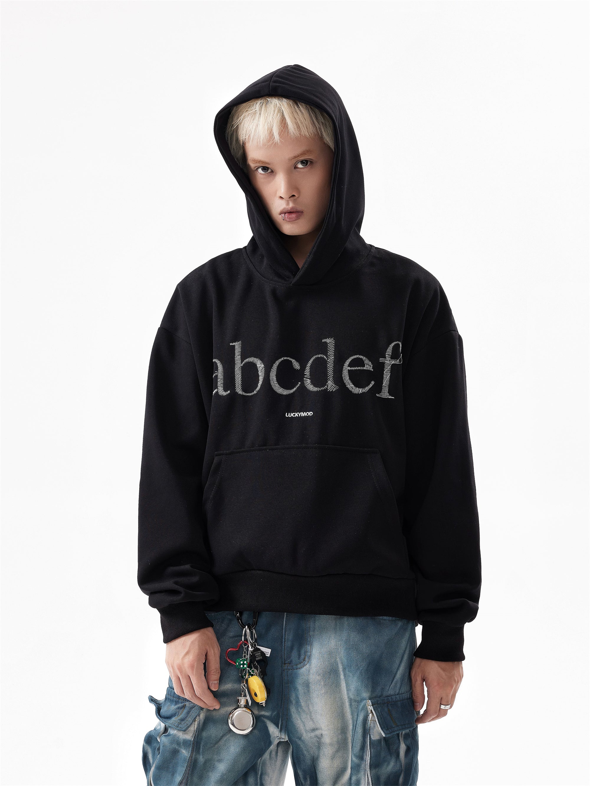 BTSG ABCD embroidered lettering Hoodie