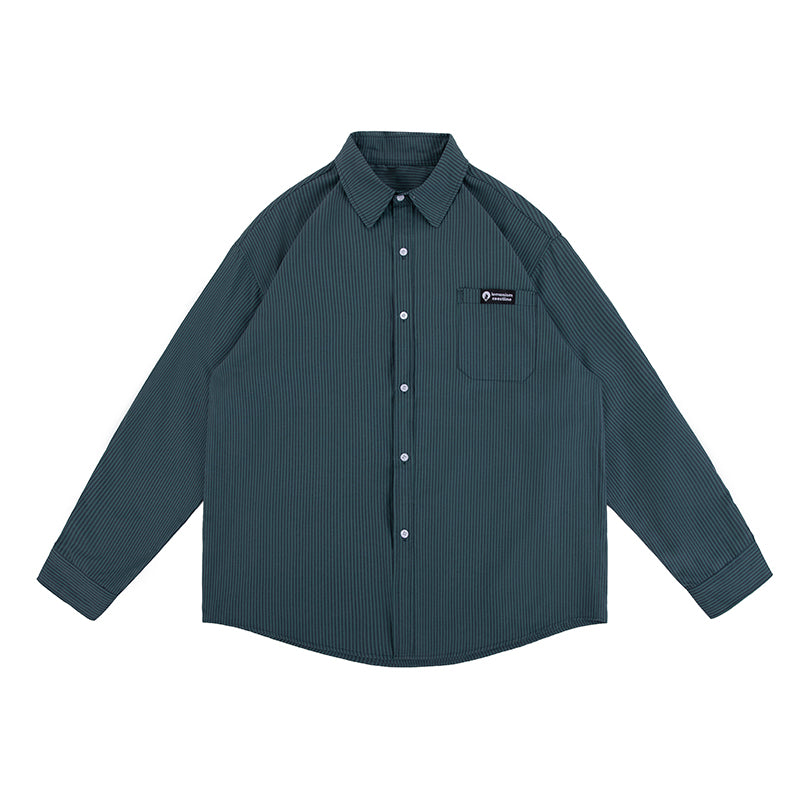 Lemanism Japanese Vertical Striped Shirt