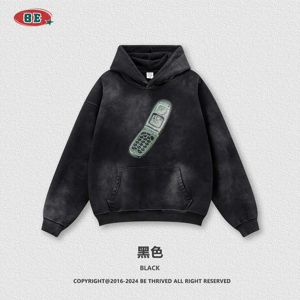 BE Flip Loose Trendy Futuristic Y2K Hoodie