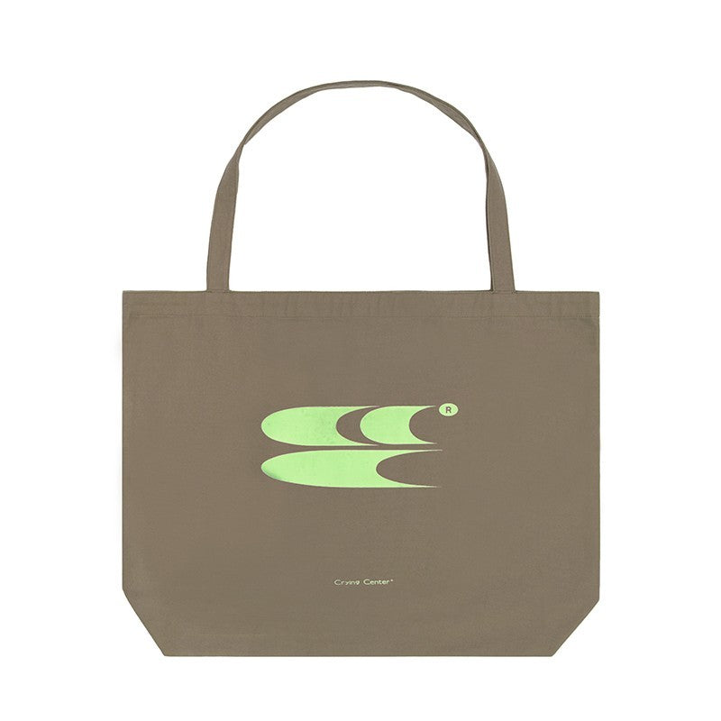 CryingCenter Large Capacity Commuting 3C LOGO Canvas Tote Bag