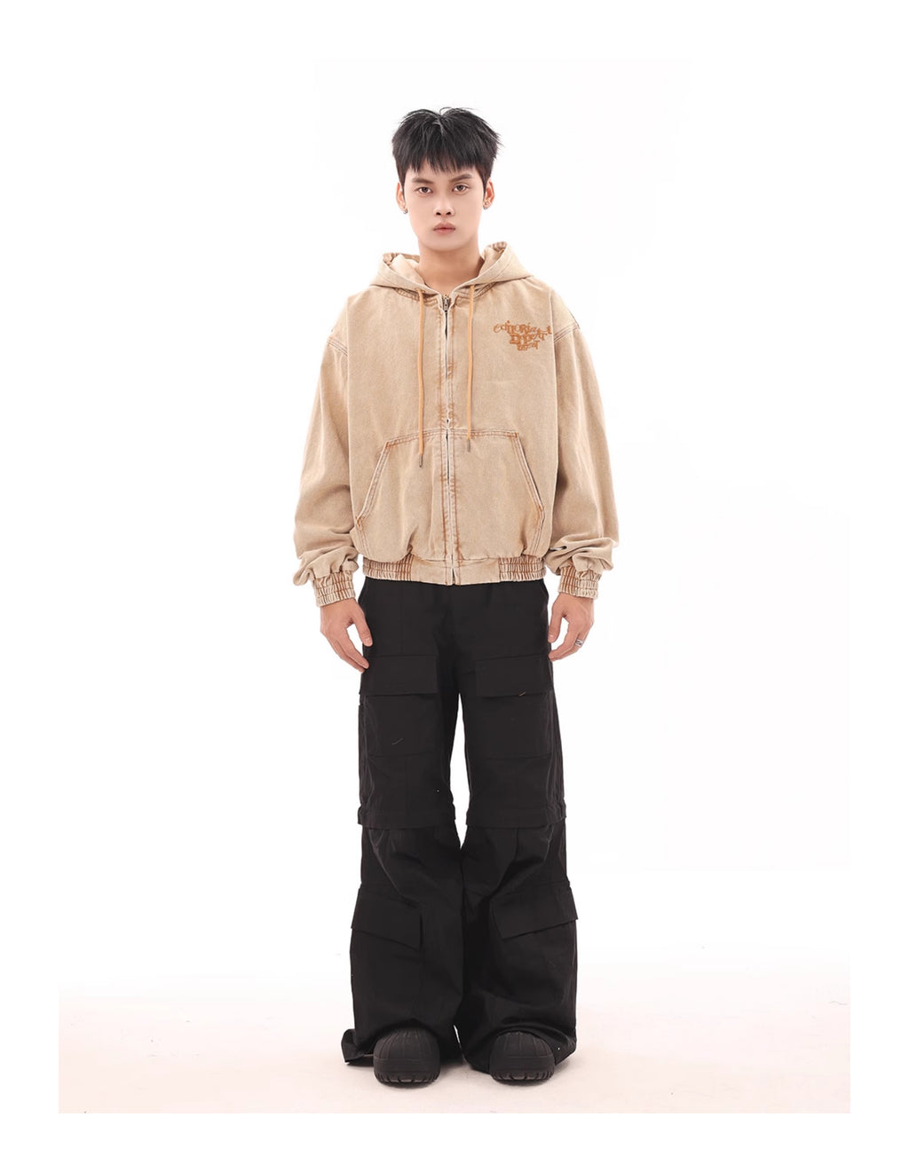 (Clearance) BTSG American Retro Cargo Pants Wide-leg