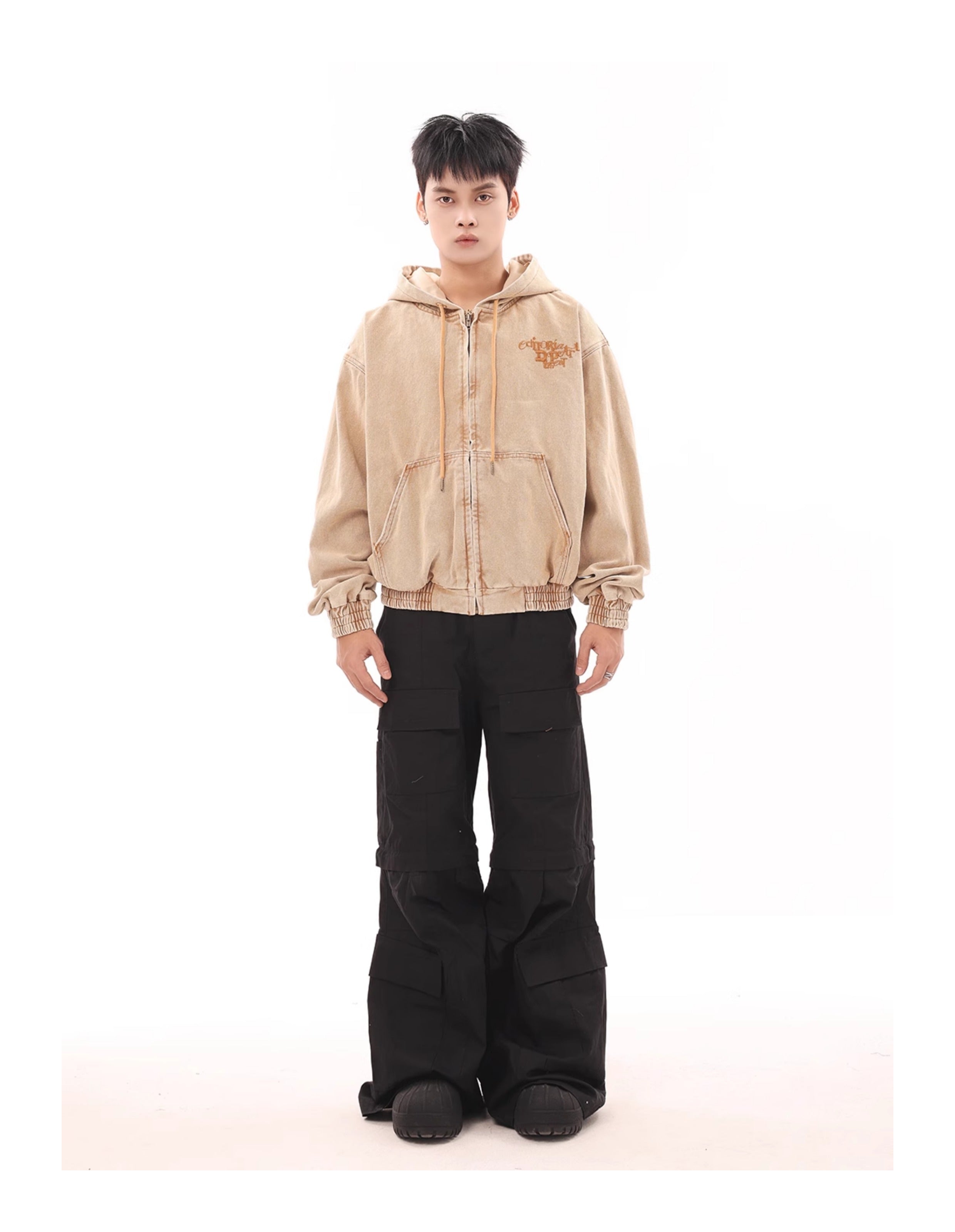(Clearance) BTSG American Retro Cargo Pants Wide-leg