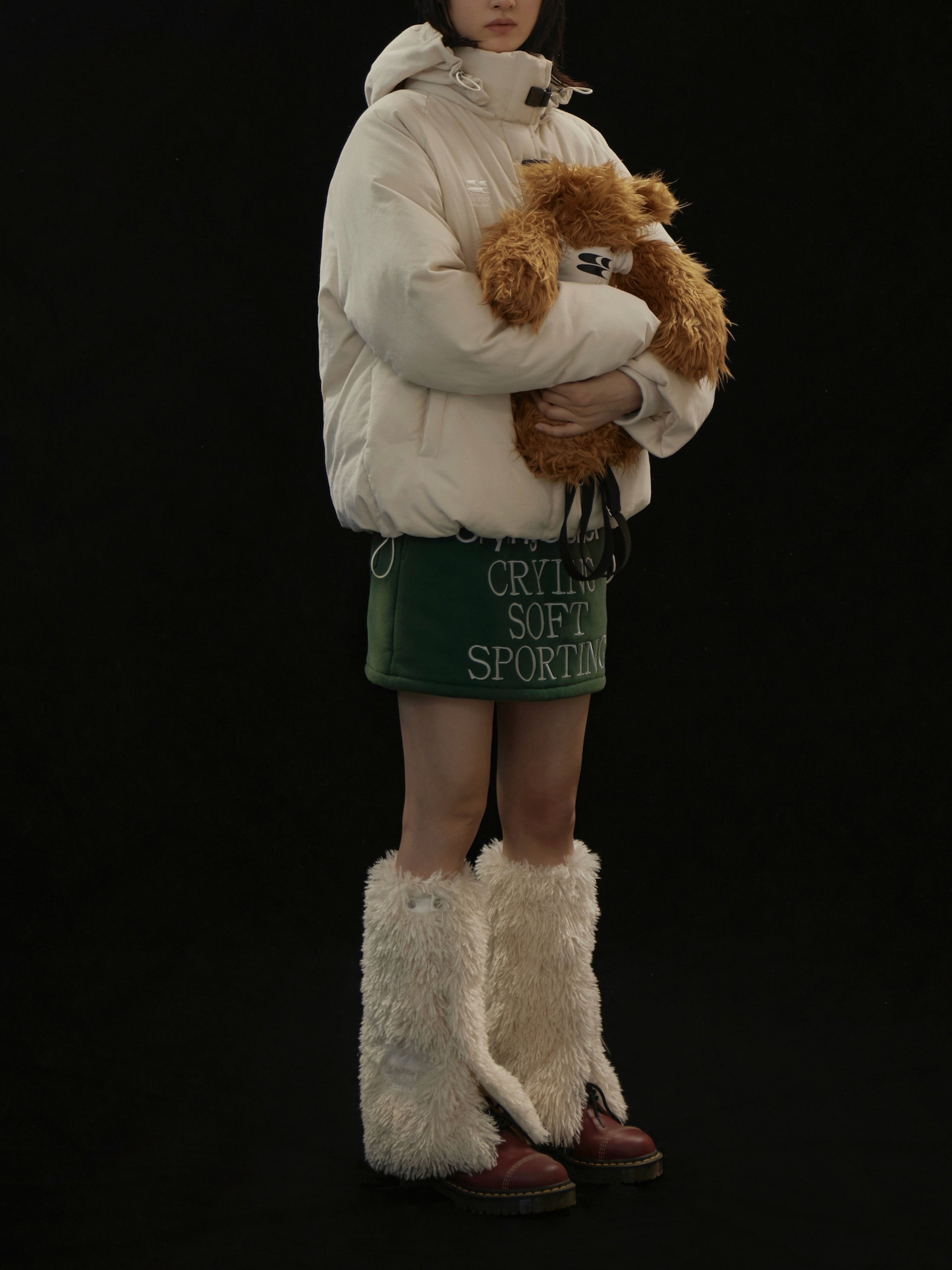 CryingCenter Crying Crying Hug Longhair Bear Brown Doll