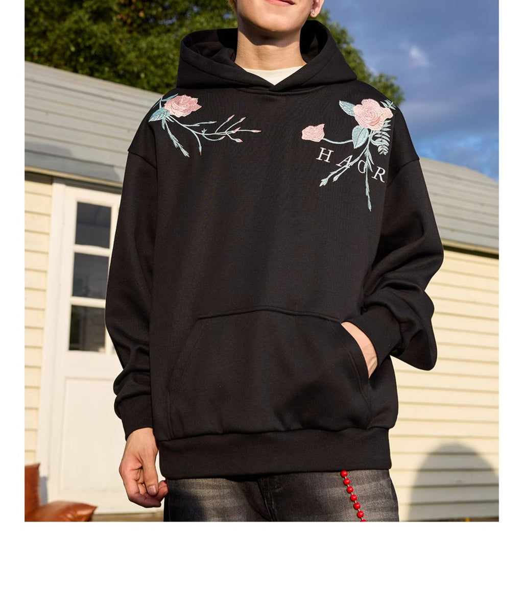 Harshandcruel Entwined Begonia Colorway Embroidered Hoodie