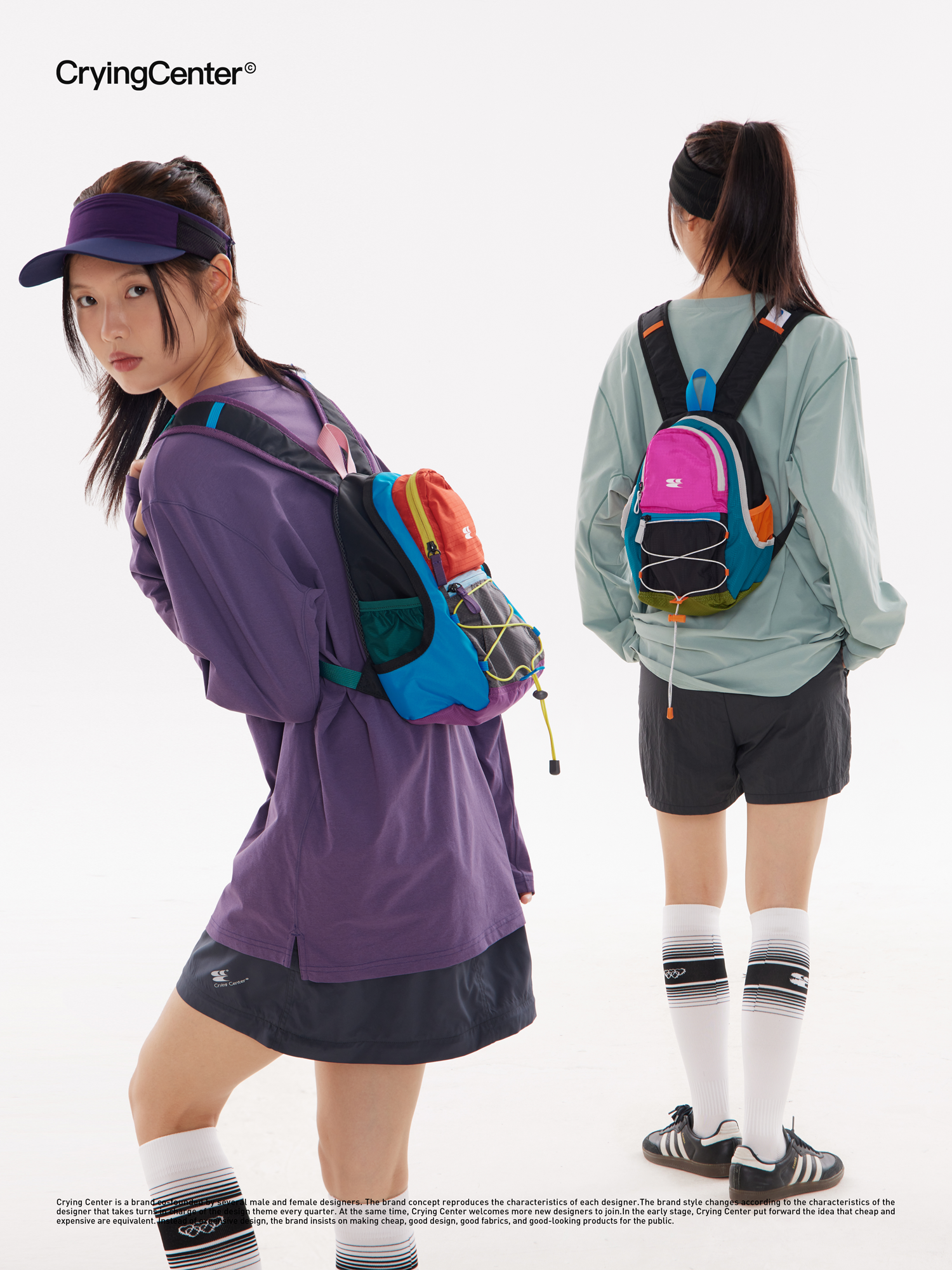 CryingCenter Stitching Contrasting Picnic Hiking Bag