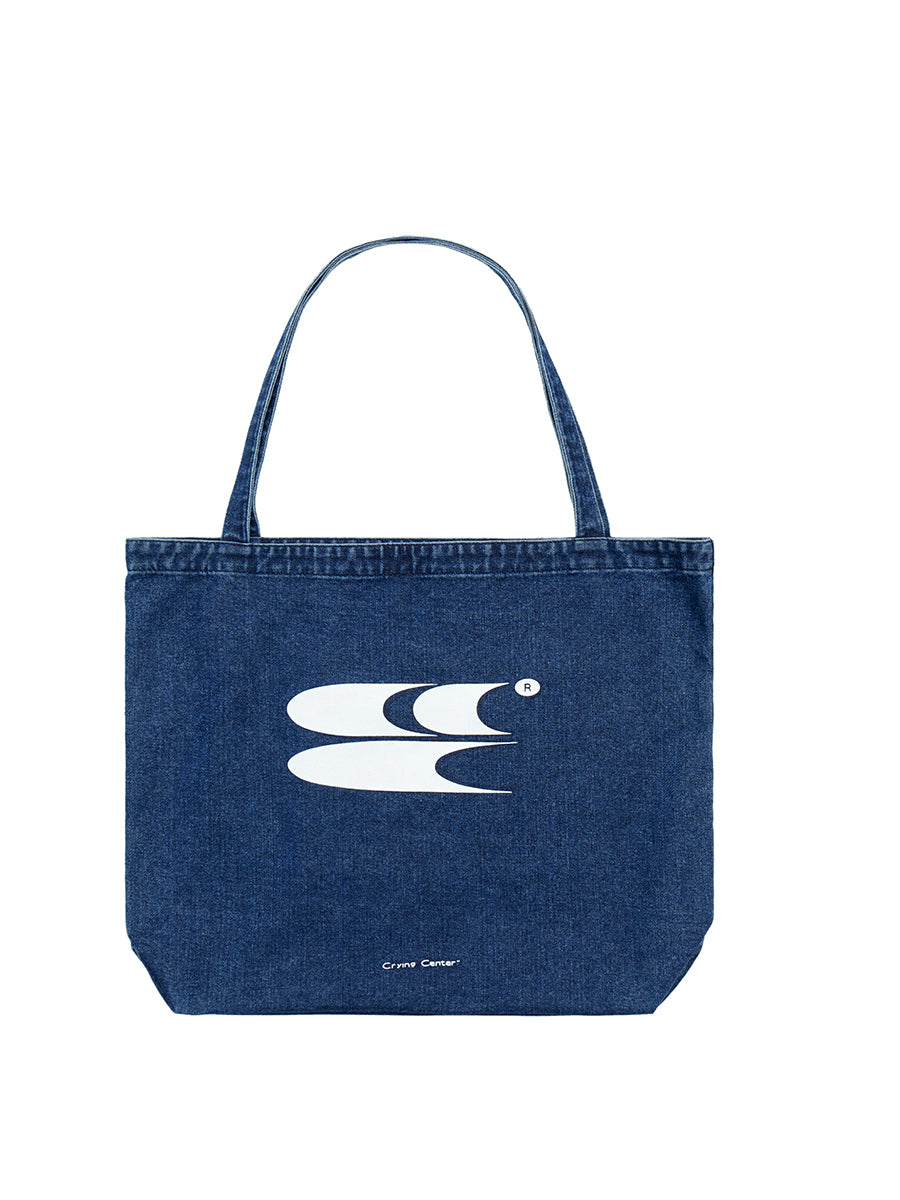 CryingCenter Large Capacity Commuting 3C LOGO Canvas Tote Bag