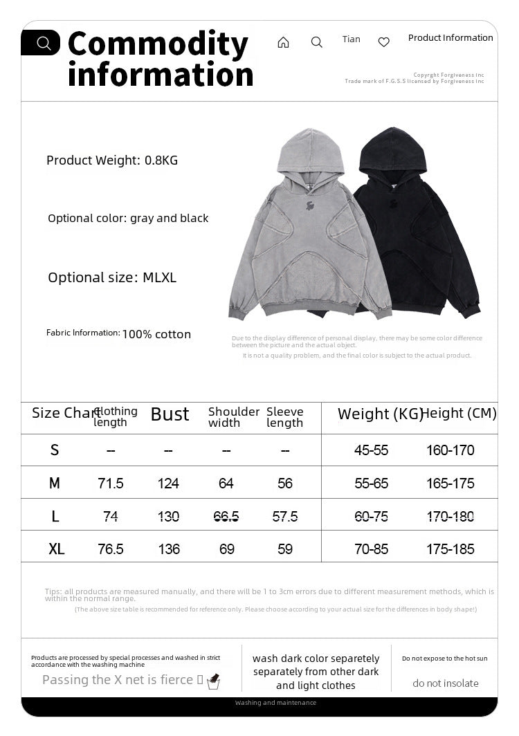 FORGIVNESS Stitched Hoodie