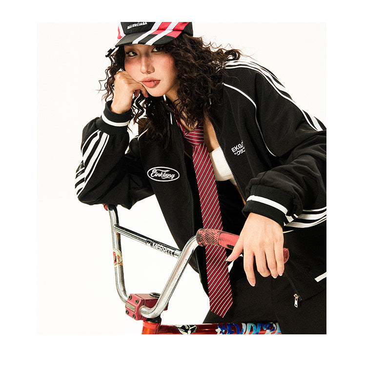 Mershier Original Side Striped Loose Jacket Pants set