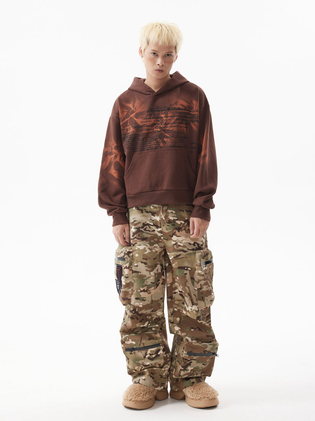 BTSG American Camouflage Camouflage Paratrooper cargo pants