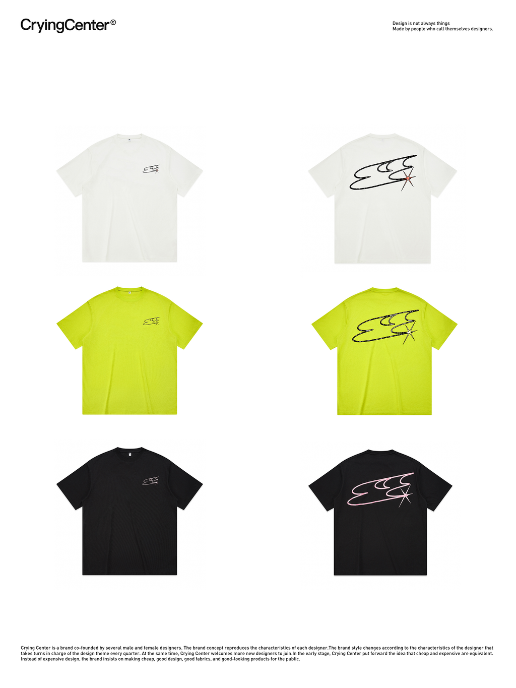 CryingCenter three-dimensional jelly Star Tee