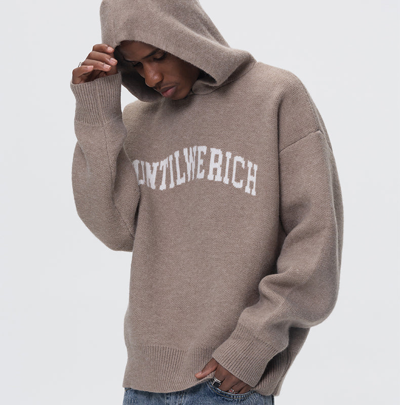 UNTILWERICH KNIT LOOSE HOODIE