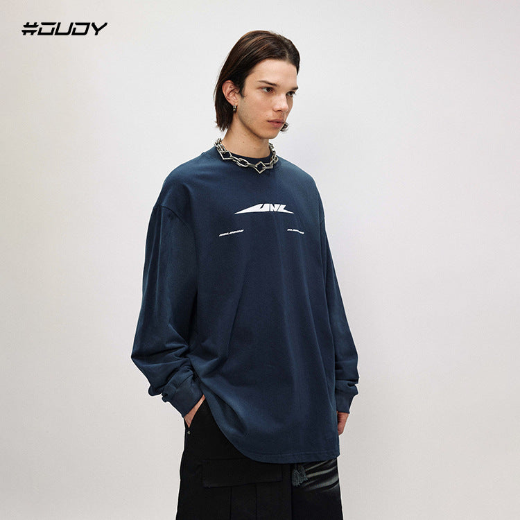 #OVDY Street wear Long Sleeve Hand-sprayed Drop Shoulder Sweatshirt