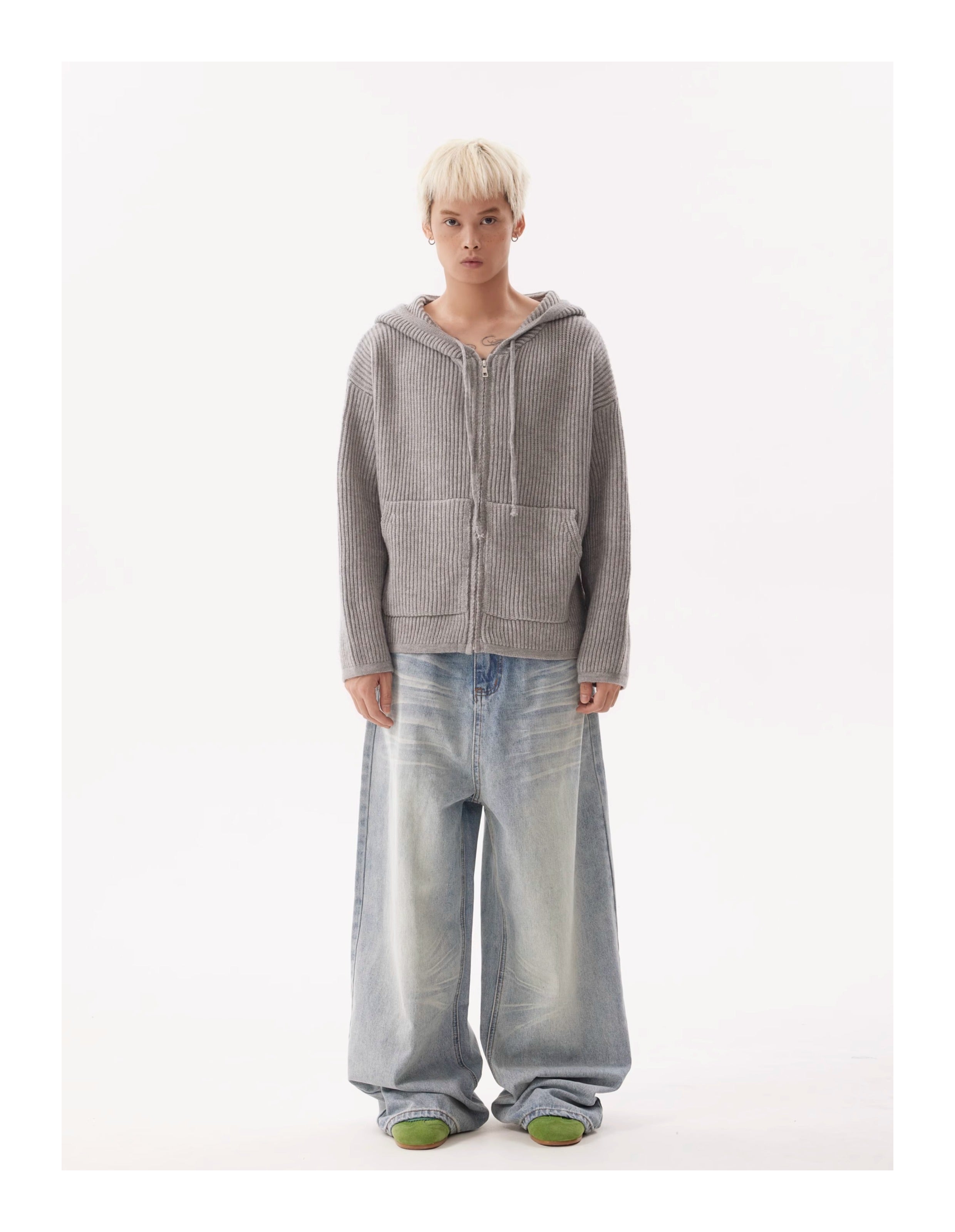 BTSG Knit Cleanfit Cardigan Sweater Jacket