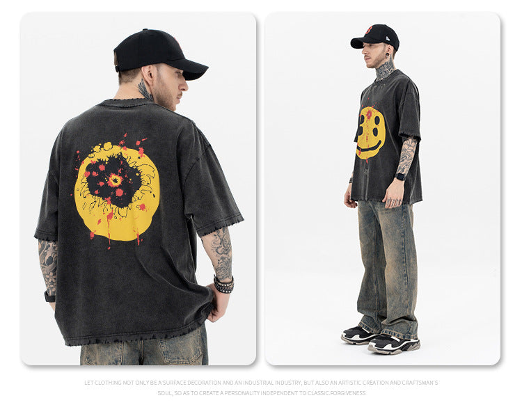 FORGIVNESS  Broken Smiley Vintage Wash Tee