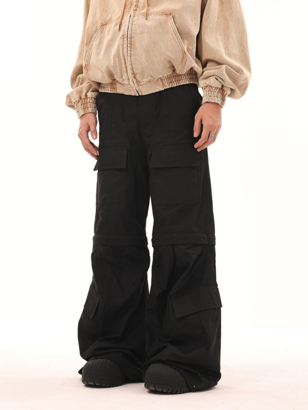 (Clearance) BTSG American Retro Cargo Pants Wide-leg