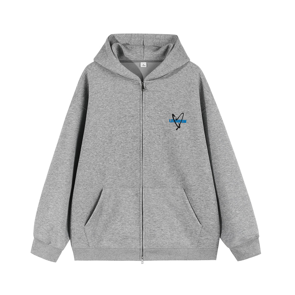 Lemanism Japanese H<3 Zipper Hoodie Jacket