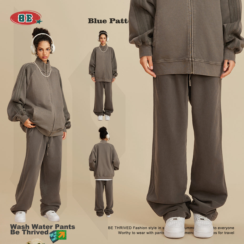 BE 450G 100% Cotton Washed Loose Sweatpants