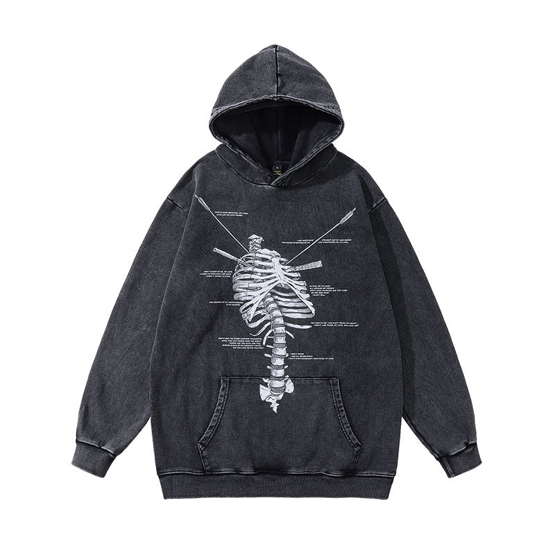 TKPA SKELETON Washed 100% Cotton Hoodie