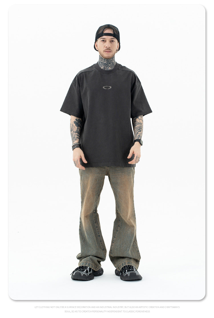 FORGIVNESS  OAK Embroidery Heavy Short Sleeve Tee