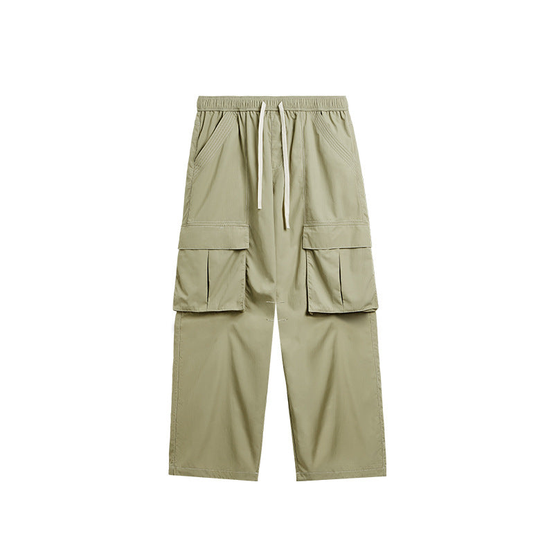 INF Topstitch Cargo Wide Leg Rainforest Pants