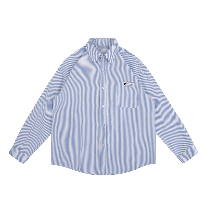 Lemanism Japanese Vertical Striped Shirt