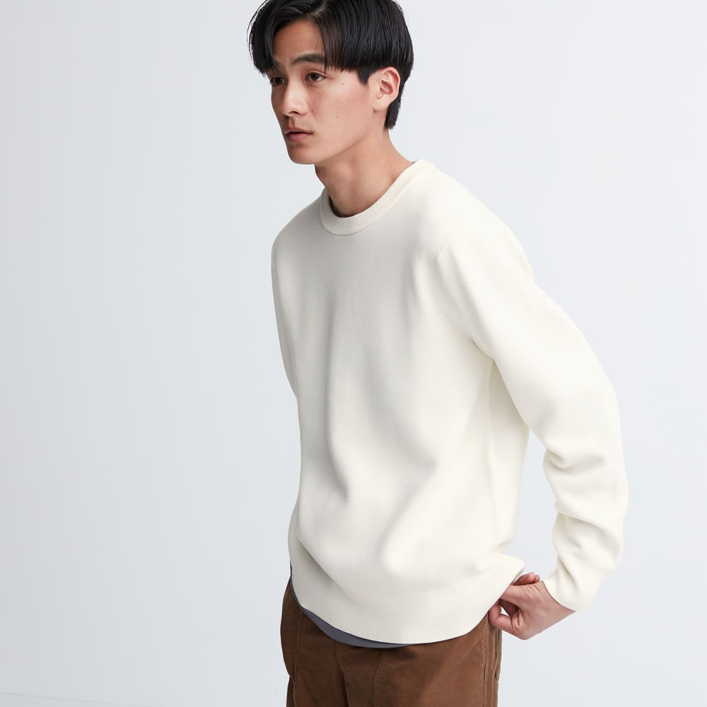 Uniqlo Ribbed Crew Neck Long Sleeve Top Sweater