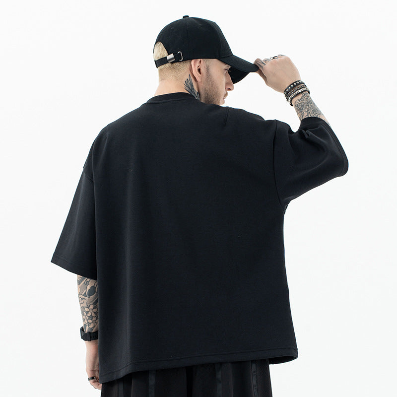 FORGIVNESS  Half Zipper Thickened Short Sleeve Tee