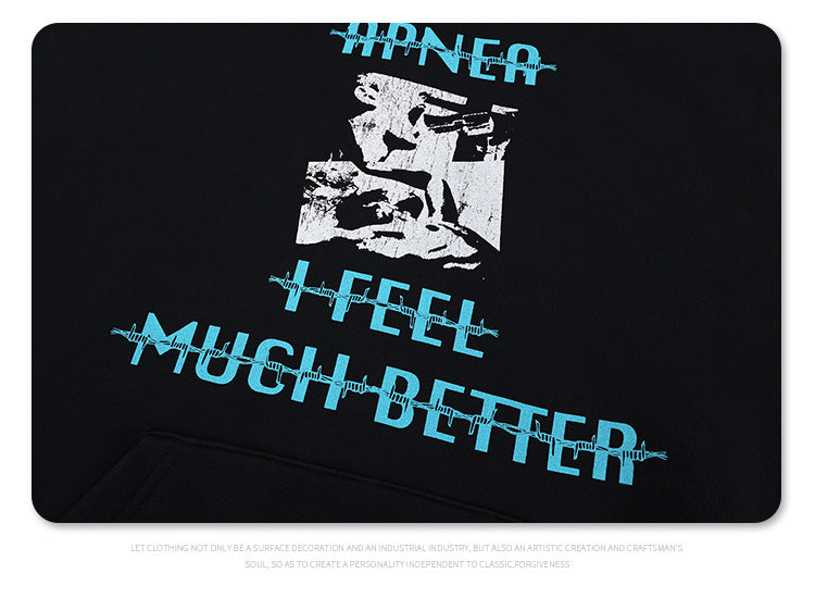 FORGIVNESS  480g High Street Crack Print Hoodie