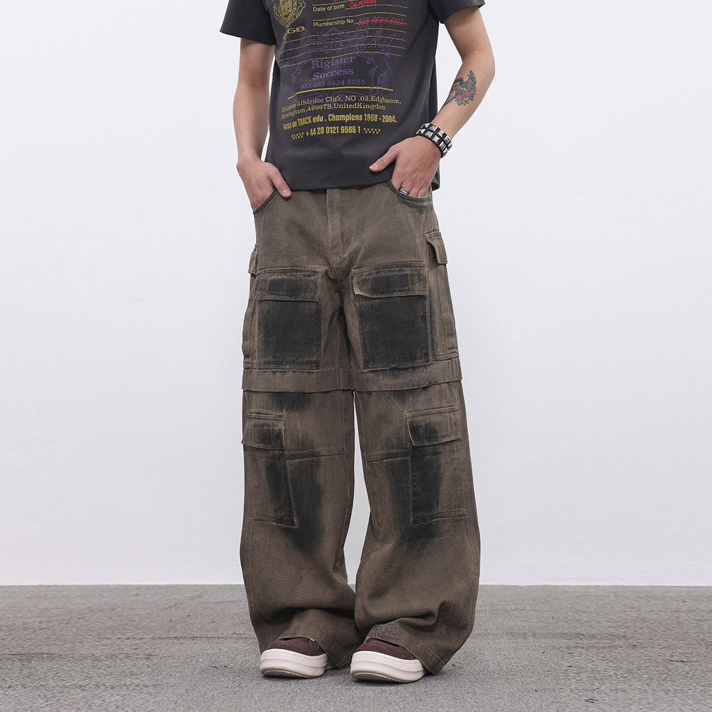 BTSG* American Retro Multi-Pocket Cargo Pants