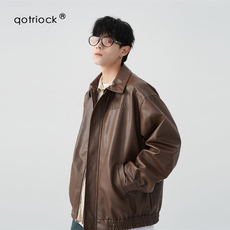 QOTRIOCK Leather Jacket