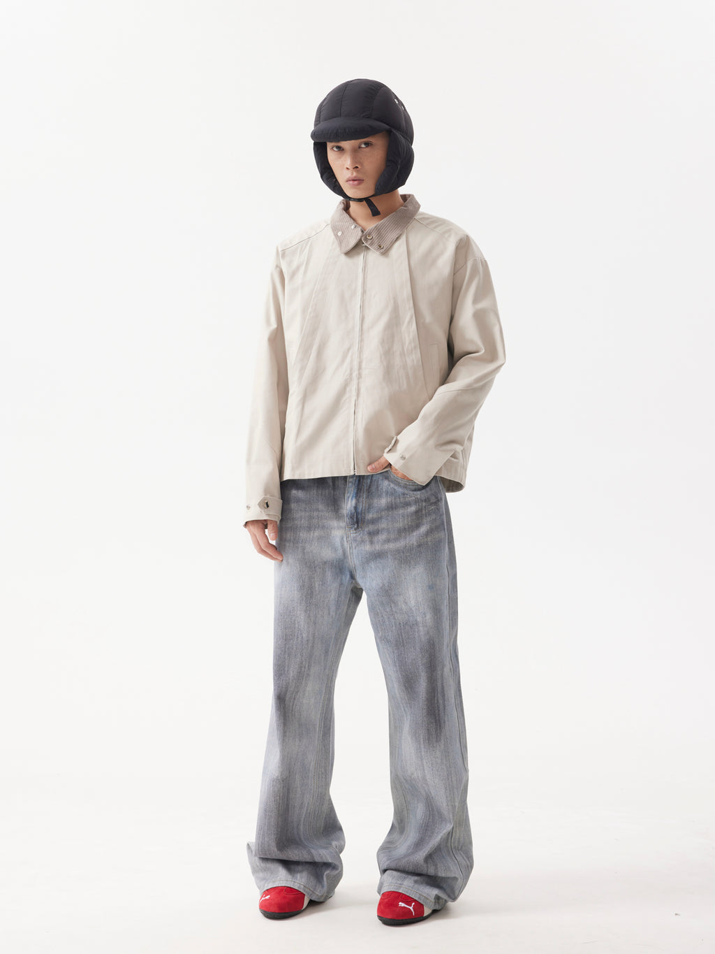 BTSG Harrington Flash Lapel Cropped Jacket