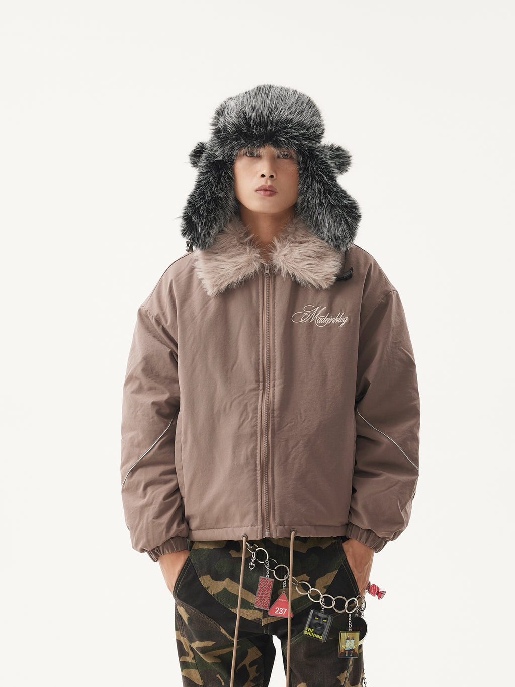 BTSG Fur Collar Cargo Jacket
