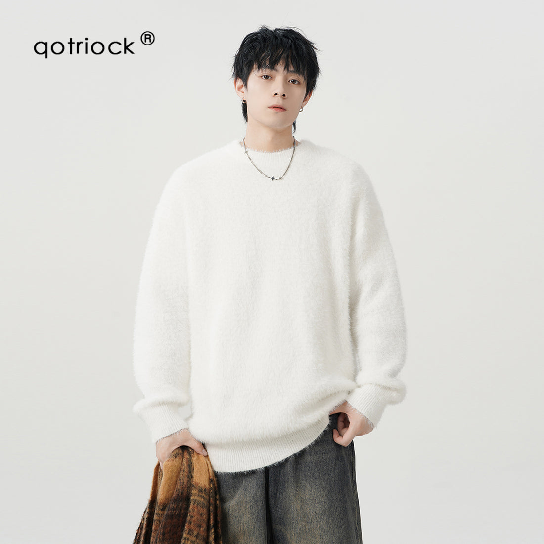 QOTRIOCK Tassel Crewneck Sweater