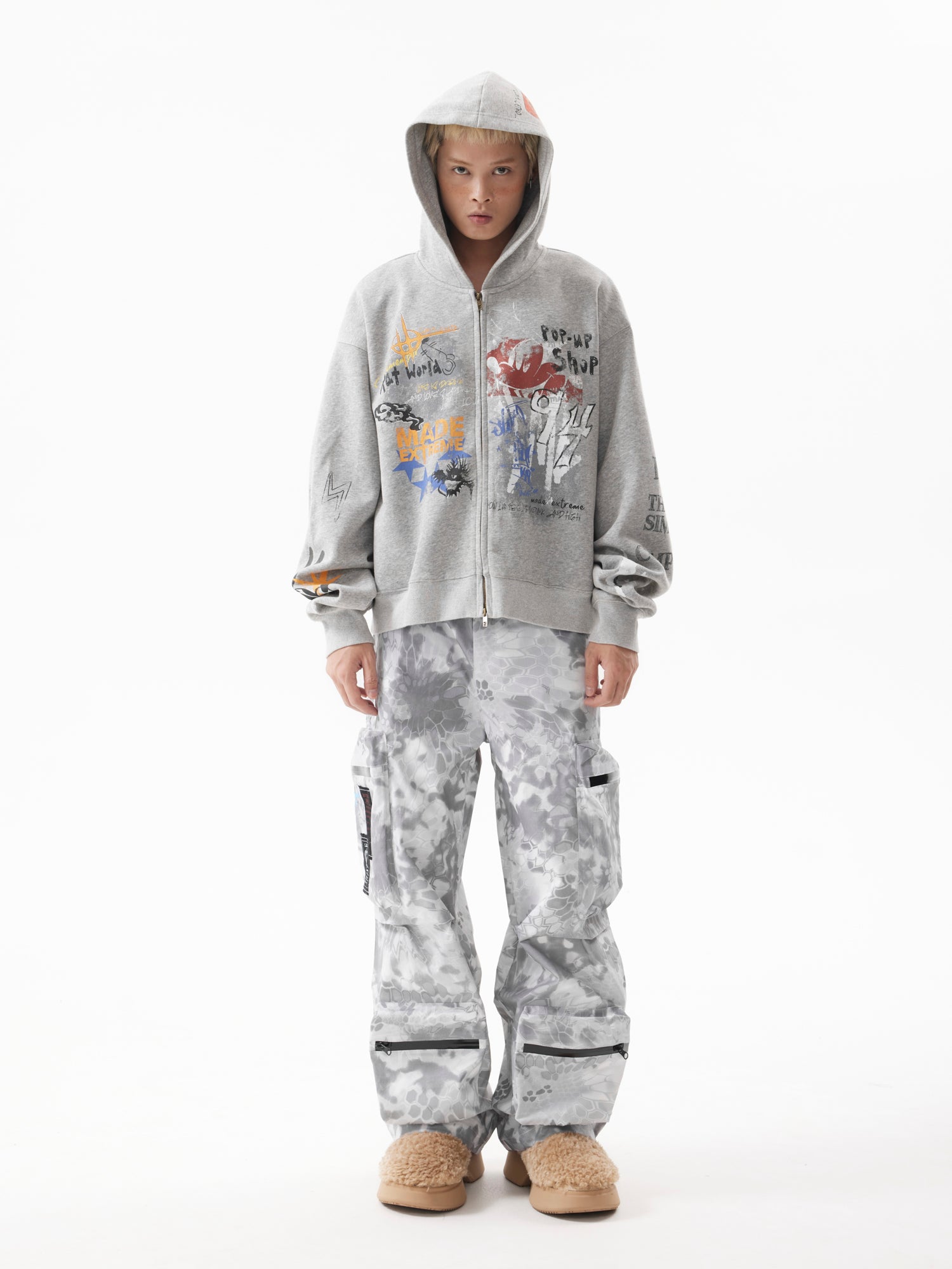 BTSG American Retro Multi-Pocket Camouflage Cargo Pants