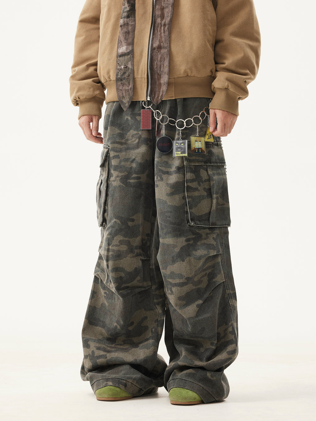 BTSG Distressed Brushed Camouflage Cargo Pants