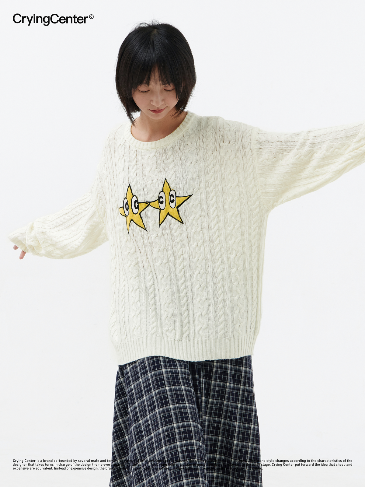 CryingCenter CC Handle Star Jumper Sweater