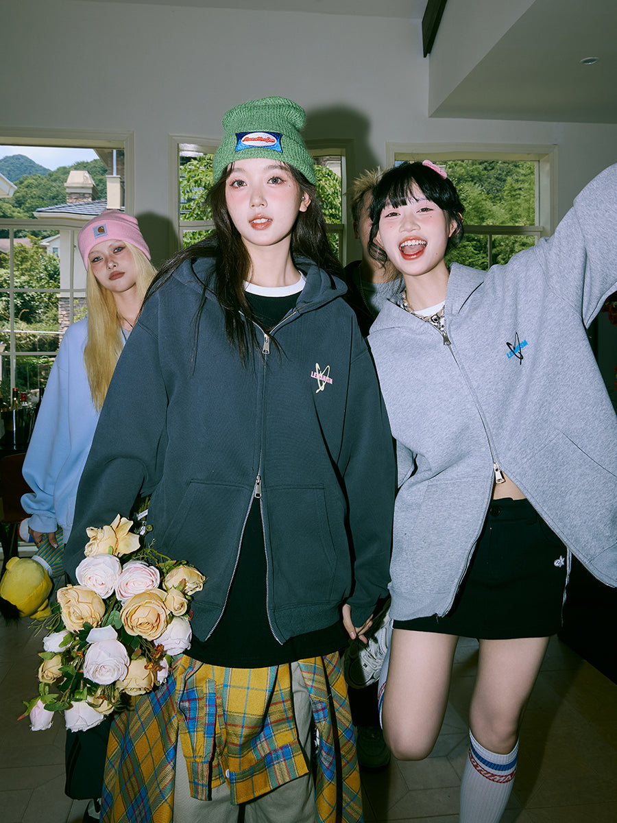 Lemanism Japanese H<3 Zipper Hoodie Jacket