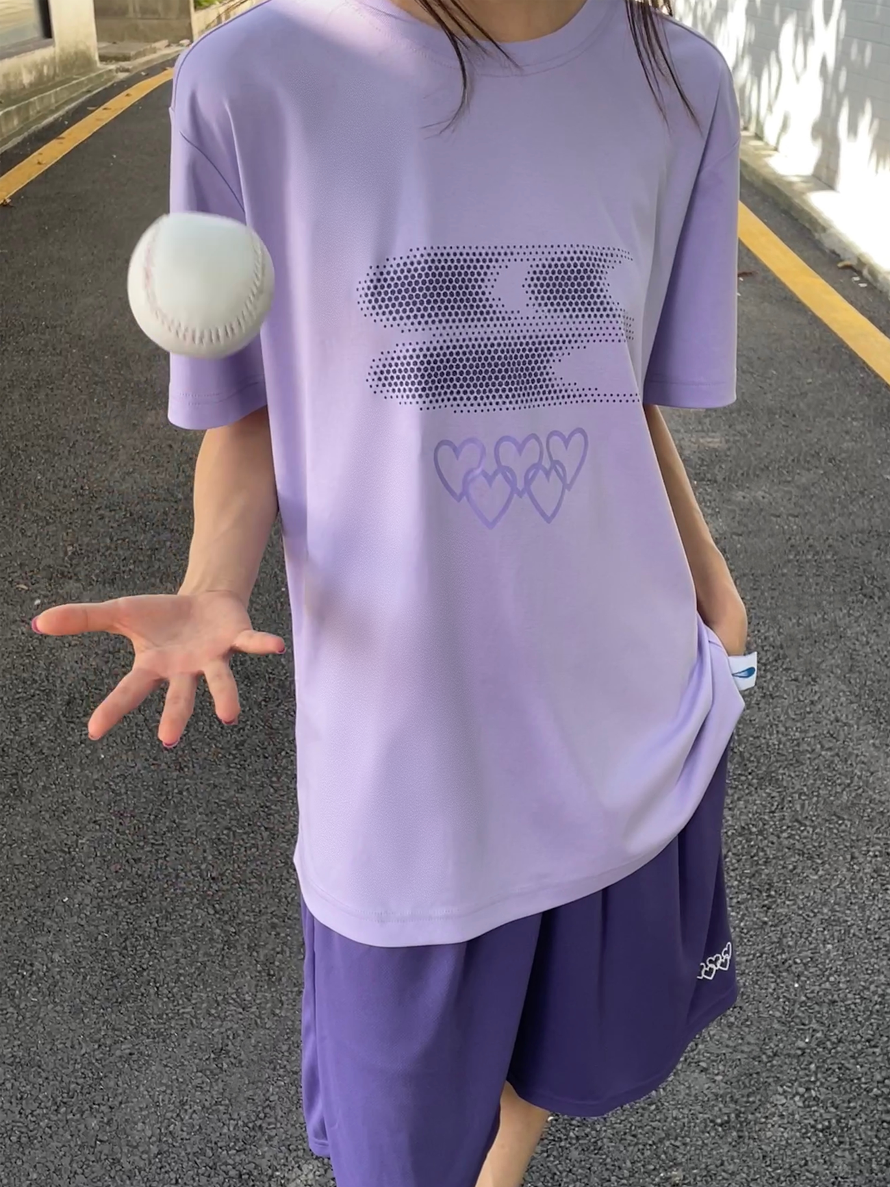 CryingCenter Paris Olympics Purple Liquid Ammonia Breathable Running Tee