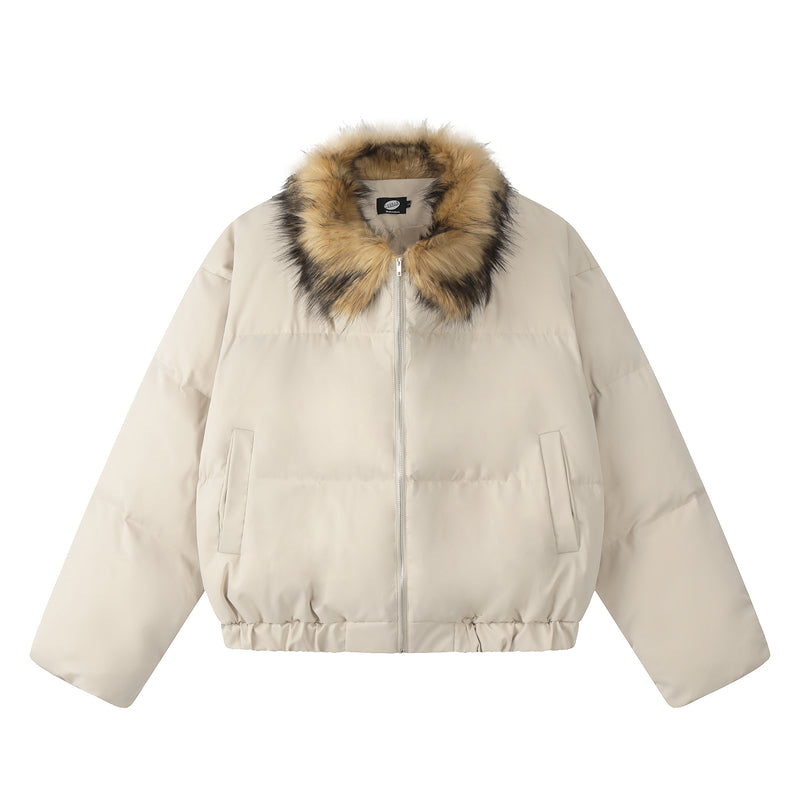 BTSG Warm Fur Collar Cotton Jacket