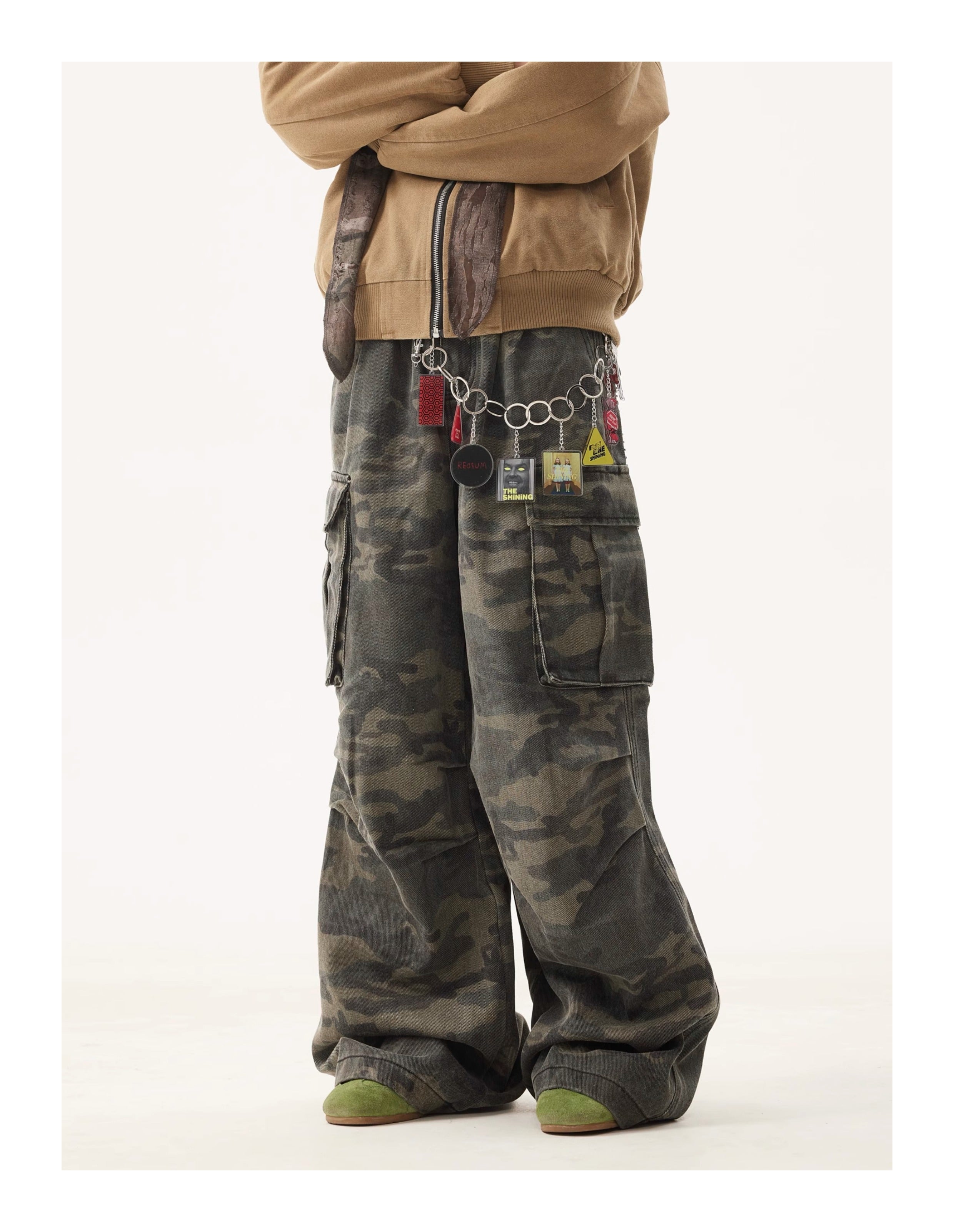 BTSG Distressed Brushed Camouflage Cargo Pants