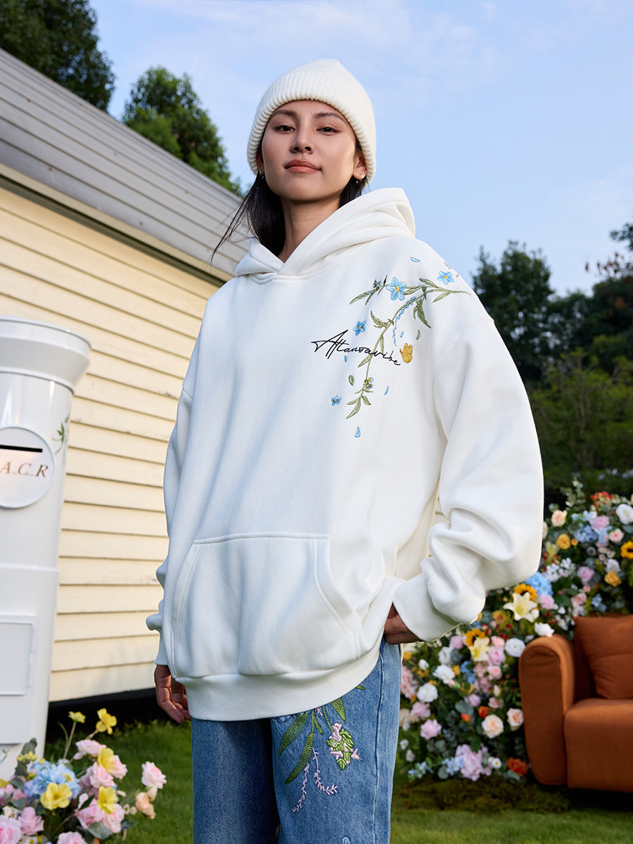 harshandcruel Floating Zero Floret Embroidered HACR Hoodie