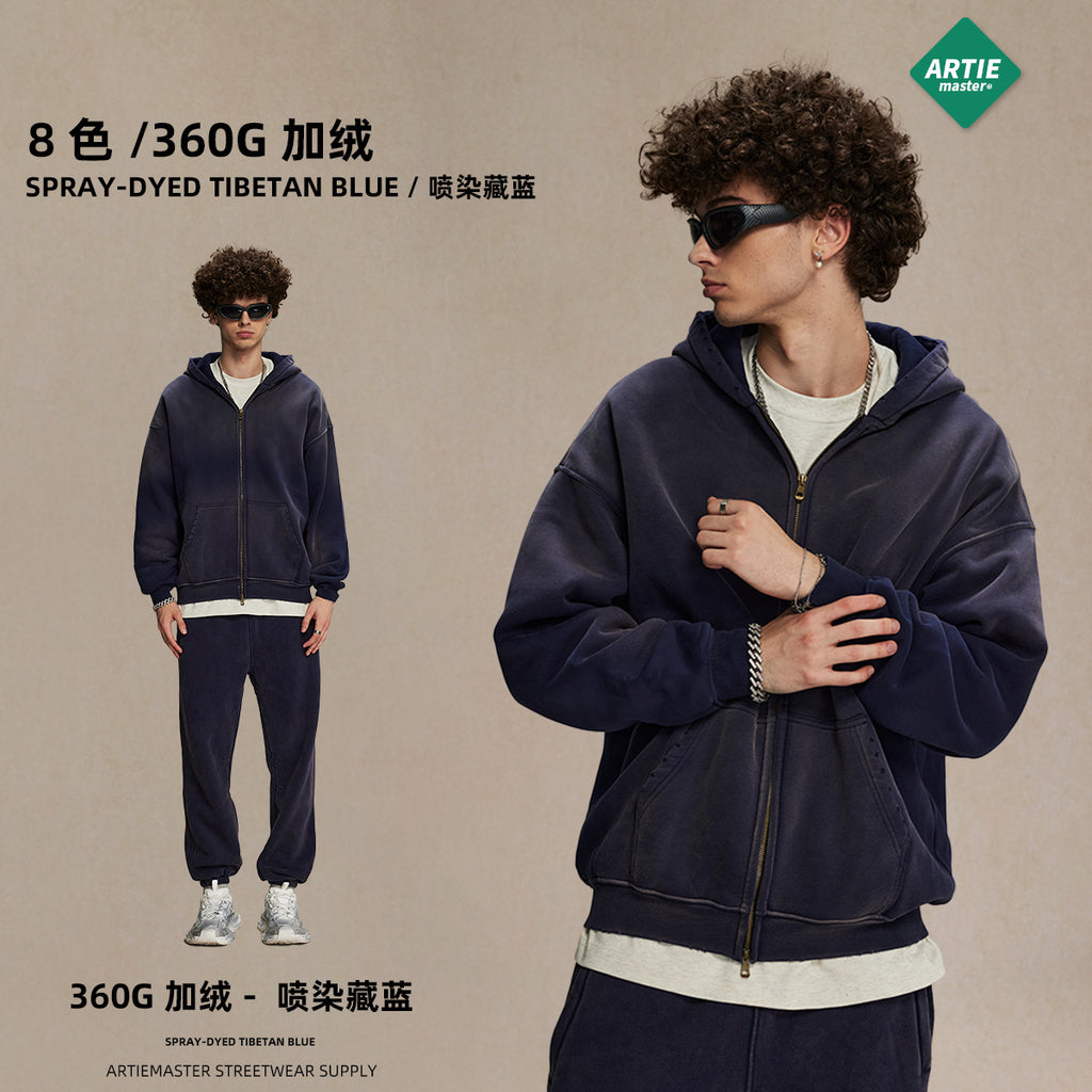 سترة بسحاب مزدوجة الأطراف مصبوغة بالرش من ARTI