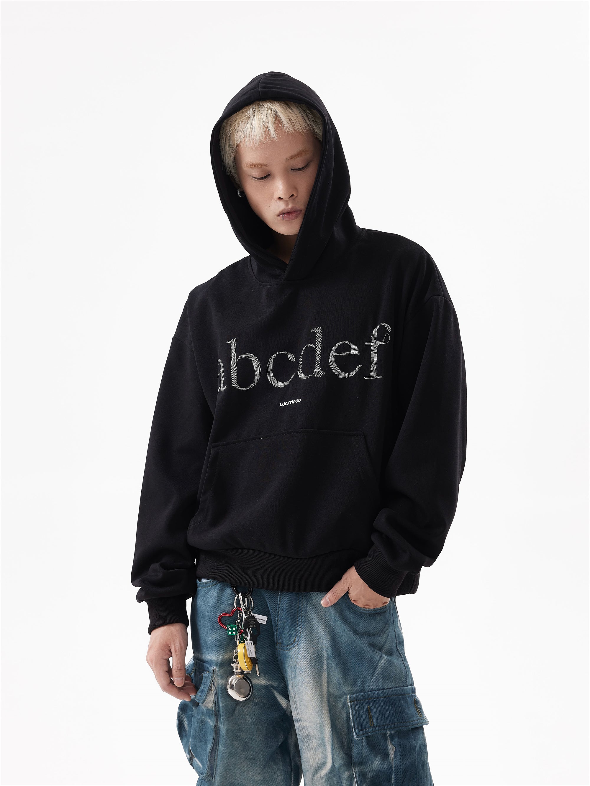 BTSG ABCD embroidered lettering Hoodie
