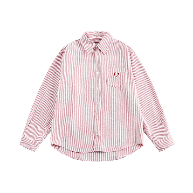 Lemanism Striped Smiley Shirt