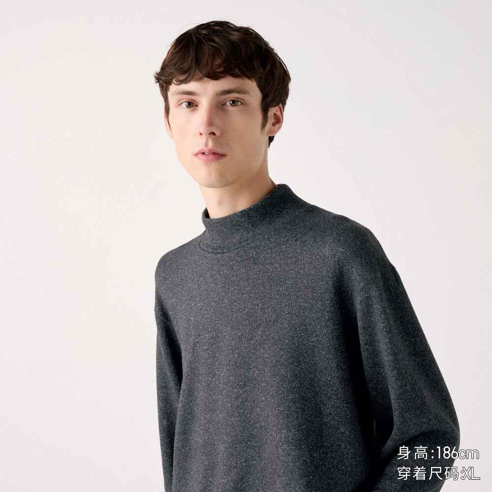 UNIQLO Soft Knitted Fleece Turtleneck Pullover Long Sleeve Tee